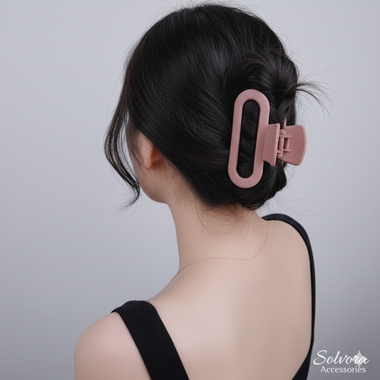 Solvora Hair Clutcher (Pack Of 6 Pcs) Hair Clips For Women Fashion Acrylic Matte Finish Stylish Claw Clips Hair Accessories For Girls, Multicolor