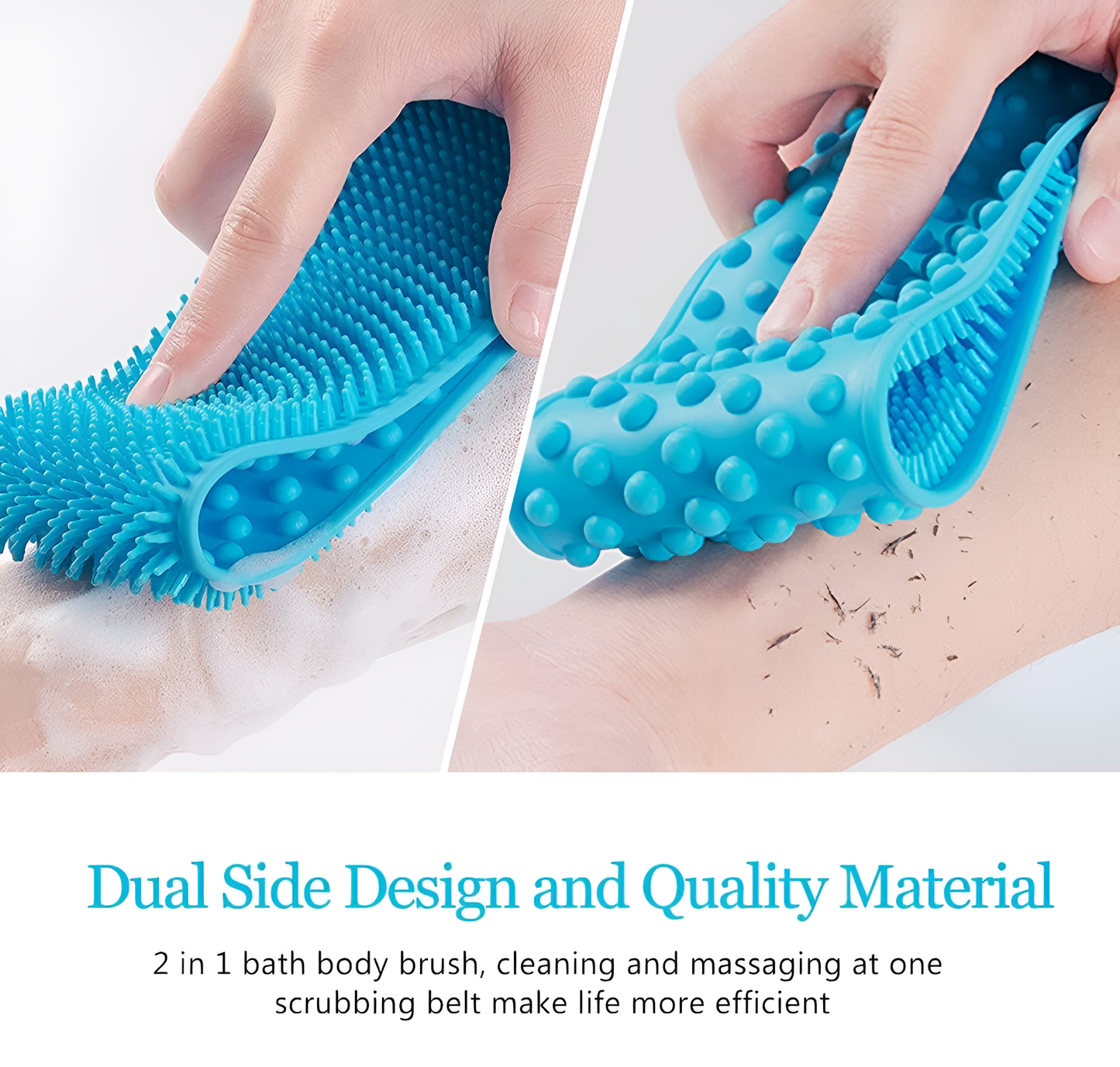 Handled Shower Back Brush – Body Exfoliator & Spa Scrubber