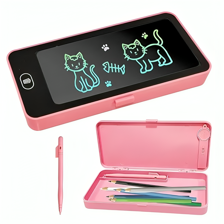 LCD Writing Tablet Pencil Box – 2-in-1 Stationery Case with Stylus for Kids