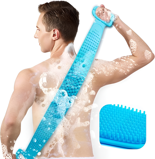 Handled Shower Back Brush – Body Exfoliator & Spa Scrubber